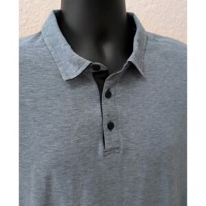 Lululemon Evolution Short Sleeve Polo Shirt Heathered Blue Men's‎ Size Unknown